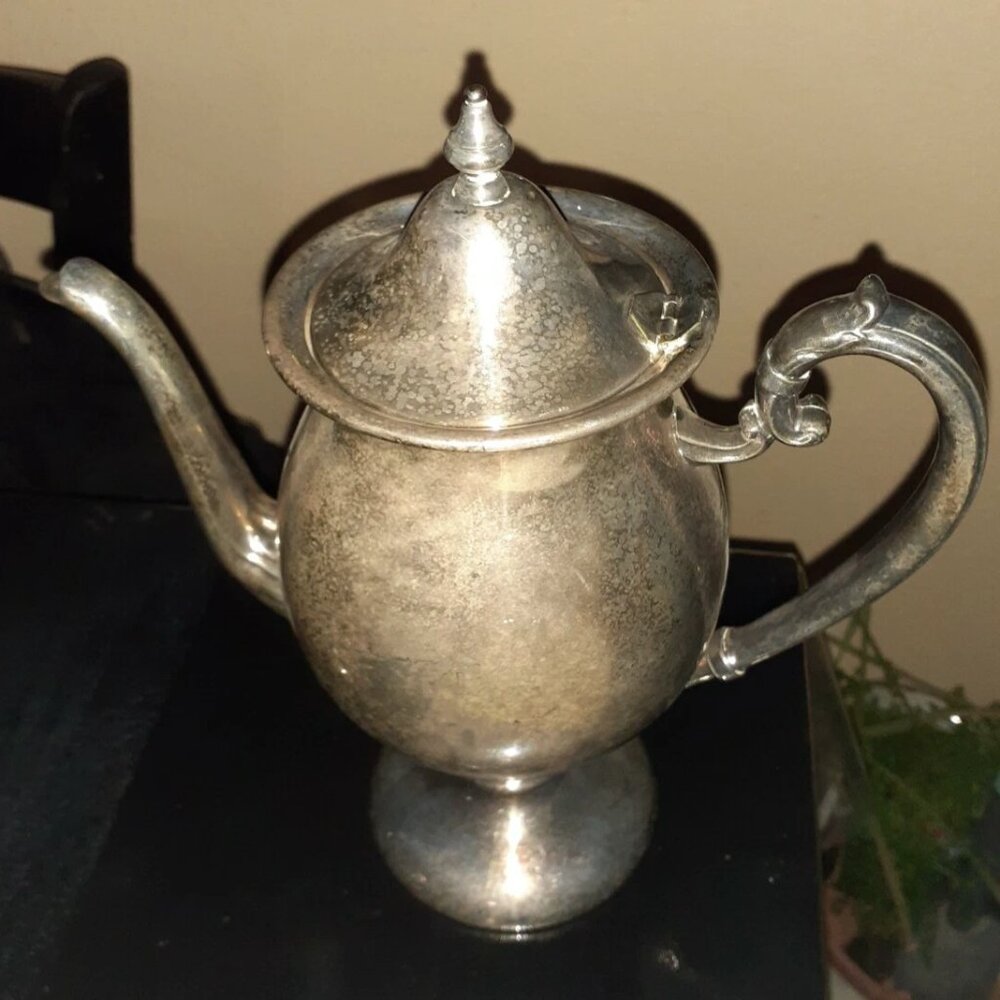 Lehman Brothers Silverplate Teapot with Nice Patina